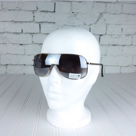 Joe's Jeans Shield Sunglasses Gold With Gray Lens - Picture 1 of 7